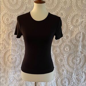 CHARLIE B Black Short Sleeve Top